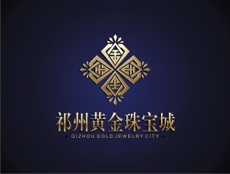 何嘉健的祁州黃金珠寶城logo設計