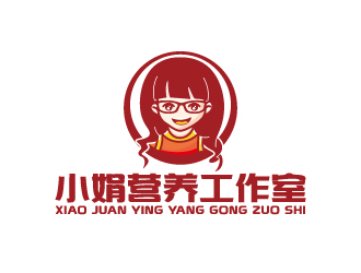 周金進的小娟瘦身營養(yǎng)工作室卡通標(biāo)志logo設(shè)計