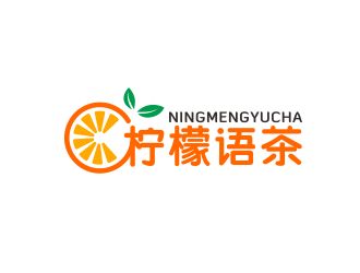 奶茶店logo（檸檬語茶）logo設計