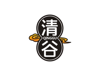 曾翼的清谷芝麻粉印章字體logo設計