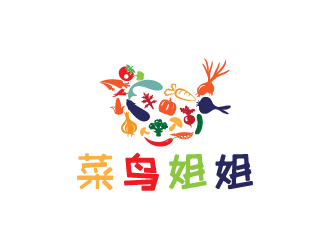 陳兆松的菜鳥(niǎo)姐姐食品快餐標(biāo)志logo設(shè)計(jì)