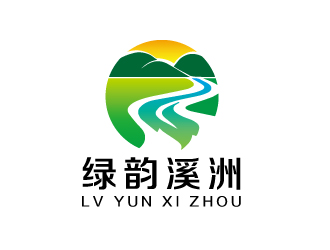 連杰的生態(tài)農業(yè)品牌logo 山水元素logo設計