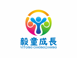 何嘉健的毅童成長 兒童母嬰卡通商標(biāo)logo設(shè)計(jì)