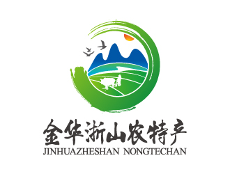 葉美寶的農特產山水元素logologo設計