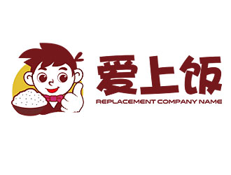 鐘炬的愛上飯logo設(shè)計