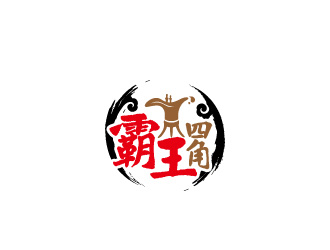 周金進(jìn)的霸王四角白酒logologo設(shè)計(jì)