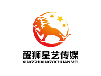 張俊的醒獅星藝傳媒教育 動(dòng)物頭像logologo設(shè)計(jì)