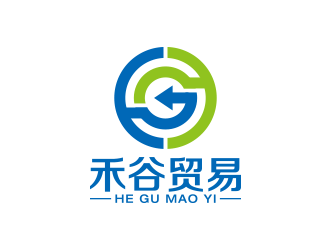 王濤的禾谷貿(mào)易公司對稱圖標(biāo)logo設(shè)計