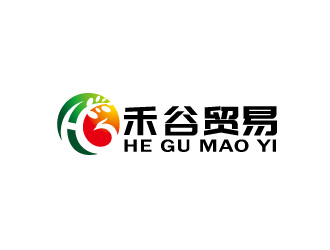 周金進的禾谷貿(mào)易公司對稱圖標(biāo)logo設(shè)計