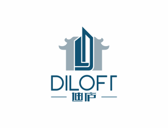 何嘉健的迪廬；DILOFT 對(duì)稱(chēng)標(biāo)志logo設(shè)計(jì)