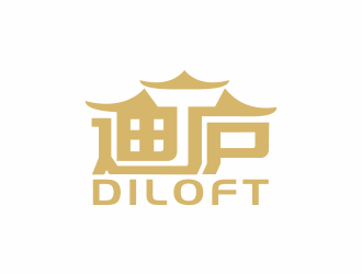 湯儒娟的迪廬；DILOFT 對(duì)稱(chēng)標(biāo)志logo設(shè)計(jì)