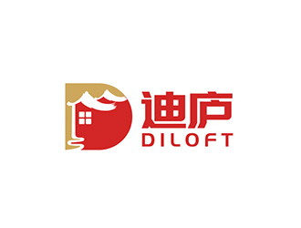 吳曉偉的迪廬；DILOFT 對稱標志logo設(shè)計