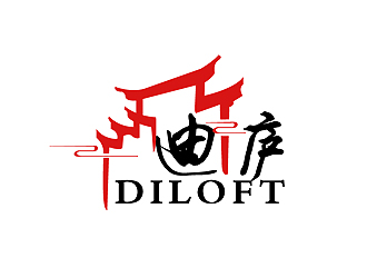 秦曉東的迪廬；DILOFT 對稱標志logo設(shè)計