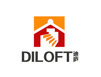 潘樂的迪廬；DILOFT 對稱標志logo設(shè)計