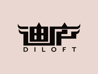 譚家強的迪廬；DILOFT 對稱標志logo設(shè)計