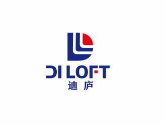 張偉的迪廬；DILOFT 對稱標志logo設(shè)計