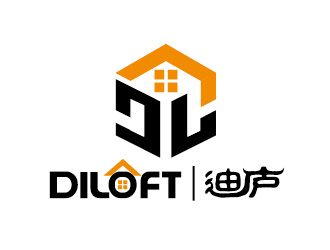 陳曉濱的迪廬；DILOFT 對(duì)稱(chēng)標(biāo)志logo設(shè)計(jì)