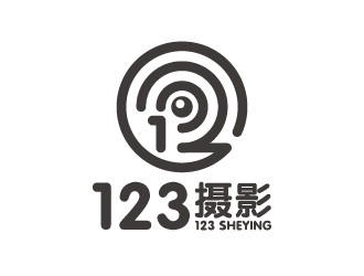 葉美寶的123攝影工作室logo設(shè)計