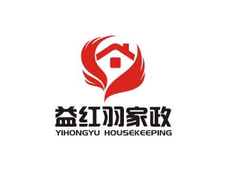 曾翼的成都益紅羽家政logo設計