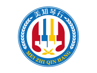 向正軍的美知琴行樂器教育logologo設計