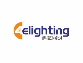 湯儒娟的4elighting/科藝照明logo設(shè)計