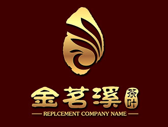 鐘炬的茶葉商標(biāo)設(shè)計(jì)山水元素logo設(shè)計(jì)