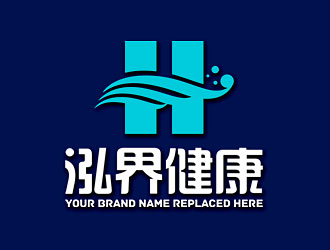 鐘炬的泓界健康logo設計