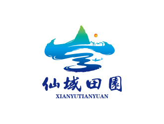 孫金澤的仙域田園山水畫logologo設(shè)計