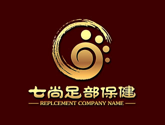 鐘炬的上海七尚足部保健有限公司logo設(shè)計