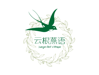 王曉野的云根燕語（Juergen Bird's Whisper ）logo設(shè)計(jì)