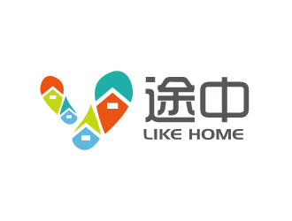 張俊的途中 like home民宿品牌logo設(shè)計(jì)logo設(shè)計(jì)