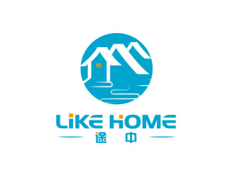 朱紅娟的途中 like home民宿品牌logo設(shè)計(jì)logo設(shè)計(jì)