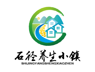 張俊的石徑養(yǎng)生小鎮(zhèn)山水logologo設(shè)計(jì)