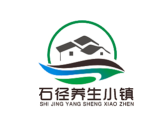 盛銘的石徑養(yǎng)生小鎮(zhèn)山水logologo設(shè)計(jì)