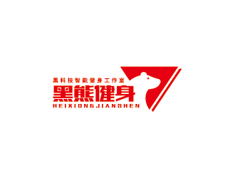 王濤的黑熊健身logo設計