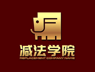 鐘炬的減法學(xué)院線下理財培訓(xùn)企業(yè)標志logo設(shè)計