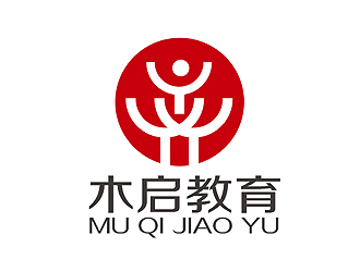 盛銘的木啟教育logo設(shè)計logo設(shè)計