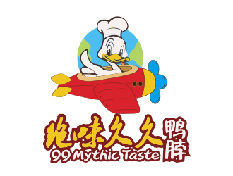 孫金澤的99 Mythic Taste（一只開飛機/火箭的鴨子）logo設計