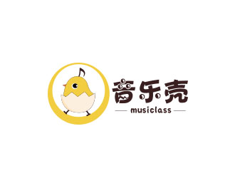 朱紅娟的音樂殼在線音樂教育logologo設計