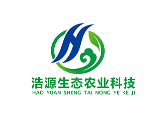 盛銘的浩源生態(tài)農(nóng)業(yè)科技logo設(shè)計