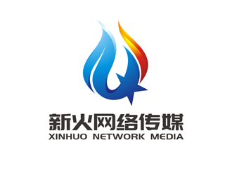 譚家強的廣州新火網(wǎng)絡傳媒有限公司logo設計