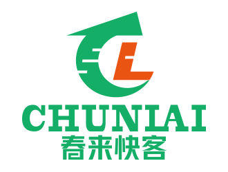 向正軍的春來快客logo設計