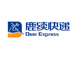 梁俊的英文：Deer Express LLC, 中文：鹿續(xù)快遞logo設計