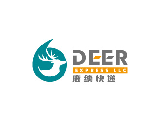 周金進的英文：Deer Express LLC, 中文：鹿續(xù)快遞logo設計