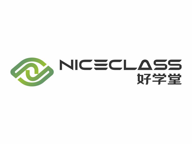 英文名字是“Niceclass ”，中文名字是“好學(xué)堂”logo設(shè)計