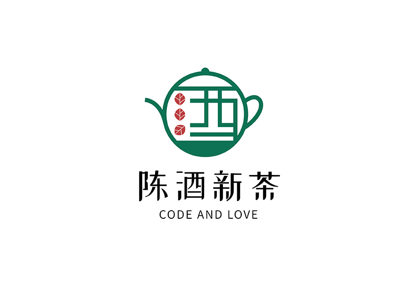 方詩瑤的陳酒新茶logo設計