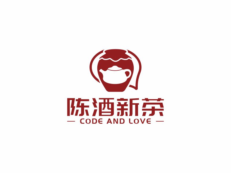 何嘉健的陳酒新茶logo設(shè)計(jì)