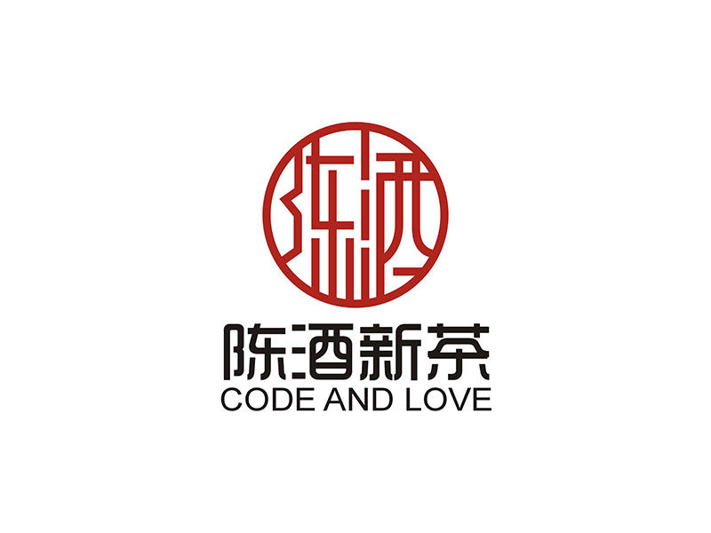 周都響的陳酒新茶logo設(shè)計(jì)