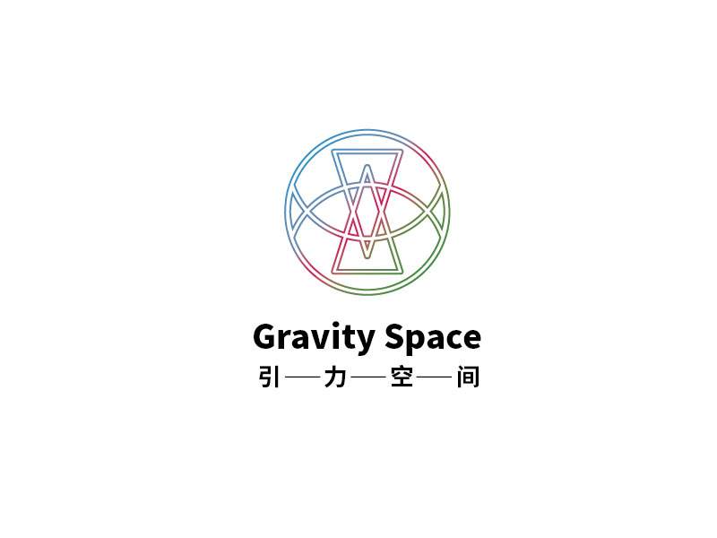 李寧的GRAVITY SPACE黑白色logo設(shè)計(jì)