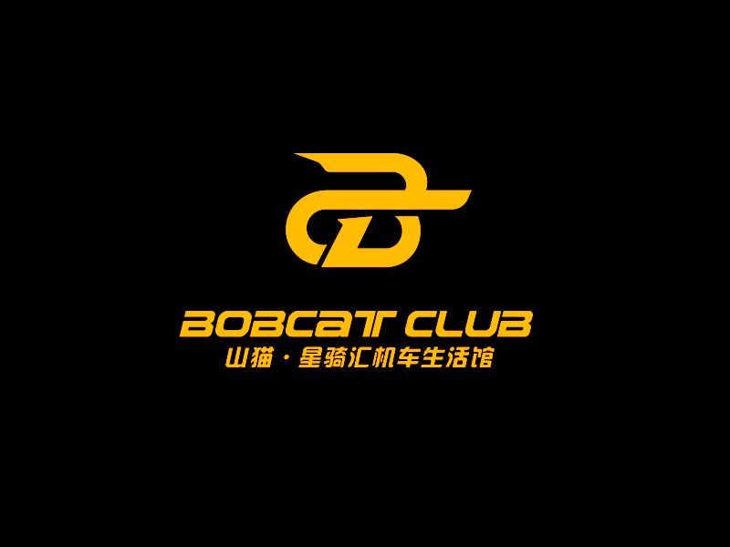 李杰的山貓·星騎匯機(jī)車生活館（BOBCAT CLUB）logo設(shè)計(jì)